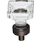 Jeffrey Alexander 1" Overall Length Brushed Oil Rubbed Bronze Square Glass Harlow Cabinet Knob G140DBAC - alternate 4